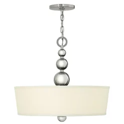 Elstead Pendelleuchte ROMINA Nickel Ø51cm kürzbar Lampe< Hängelampen|Wohnzimmerlampen