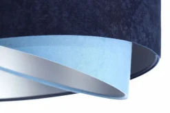 Bürolampen|Schlafzimmer Lampen*BPS Koncept Pendelleuchte rund Ø 50 cm E27 Stoff Velours Optik