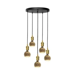 Giovanni Battista Pendelleuchte rund Ø 40 cm Messing Eisen verstellbar< Bürolampen|Lampen Aus Aller Welt