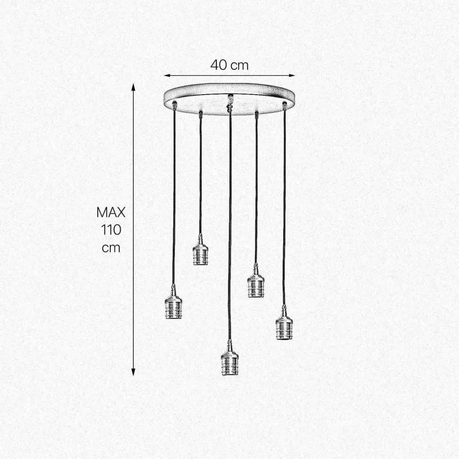 Giovanni Battista Pendelleuchte rund Ø 40 cm Messing Eisen verstellbar< Bürolampen|Lampen Aus Aller Welt