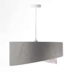 Hängelampen|Bürolampen*BPS Koncept Pendelleuchte rund D: 50 cm Stoff Velours Optik KARIM