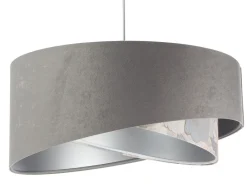 Hängelampen|Bürolampen*BPS Koncept Pendelleuchte rund D: 50 cm Stoff Velours Optik KARIM