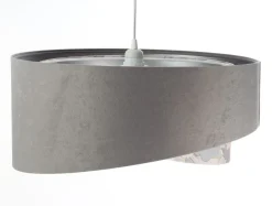 Hängelampen|Bürolampen*BPS Koncept Pendelleuchte rund D: 50 cm Stoff Velours Optik KARIM