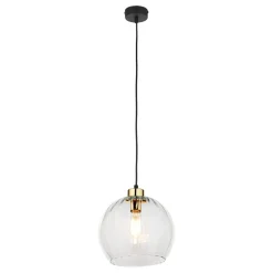 Hängelampen|Esszimmer Lampen*TK Lighting Pendelleuchte rund Glas Ø 25 cm höhenverstellbar E27