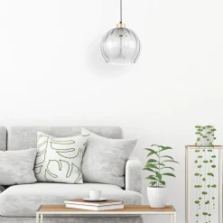 Hängelampen|Esszimmer Lampen*TK Lighting Pendelleuchte rund Glas Ø 25 cm höhenverstellbar E27