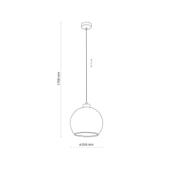 Hängelampen|Esszimmer Lampen*TK Lighting Pendelleuchte rund Glas Ø 25 cm höhenverstellbar E27