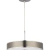 Moderne Lampen|Wohnzimmerlampen*Jupiter Pendelleuchte rund in Silber Ø48cm LORSAN Esstisch