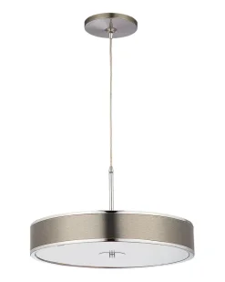 Moderne Lampen|Wohnzimmerlampen*Jupiter Pendelleuchte rund in Silber Ø48cm LORSAN Esstisch