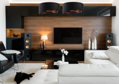 Bürolampen|Schlafzimmer Lampen*BPS Koncept Pendelleuchte rund Stoff D: 50 cm E27 in Schwarz Kupfer