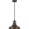 Elstead Pendelleuchte RURAL Braun Ø34cm Esstisch Lampe< Wohnzimmerlampen|Designerlampen