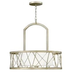 Hängelampen|Moderne Lampen*Elstead Pendelleuchte RYAN Silber Ø61cm verstellbar Lampe