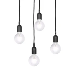 Giovanni Battista Pendelleuchte Schwarz Ø 40 cm Messing Eisen verstellbar E27< Hängelampen|Bürolampen