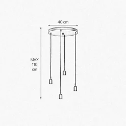 Giovanni Battista Pendelleuchte Schwarz Ø 40 cm Messing Eisen verstellbar E27< Hängelampen|Bürolampen