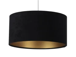 Hängelampen|Esszimmer Lampen*BPS Koncept Pendelleuchte Schwarz Gold Stoff Retro Esstisch