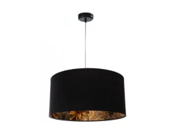 BPS Koncept Pendelleuchte Schwarz Gold Stoff Esszimmer Retro< Hängelampen|Esszimmer Lampen