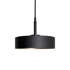 Hängelampen|Feuchtraumleuchten*Giovanni Battista Pendelleuchte Schwarz Gold E27 Ø 30 cm Messing Eisen