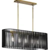 Elstead Pendelleuchte Schwarz Messing B: 101,6 cm 5x E27 Metall< Hängelampen|Bürolampen