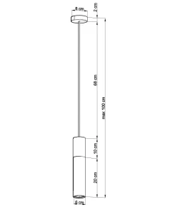 Wohnzimmerlampen|Skandinavische Lampen*Sollux Pendelleuchte Schwarz Metall Holz Ø8cm Skandinavisch