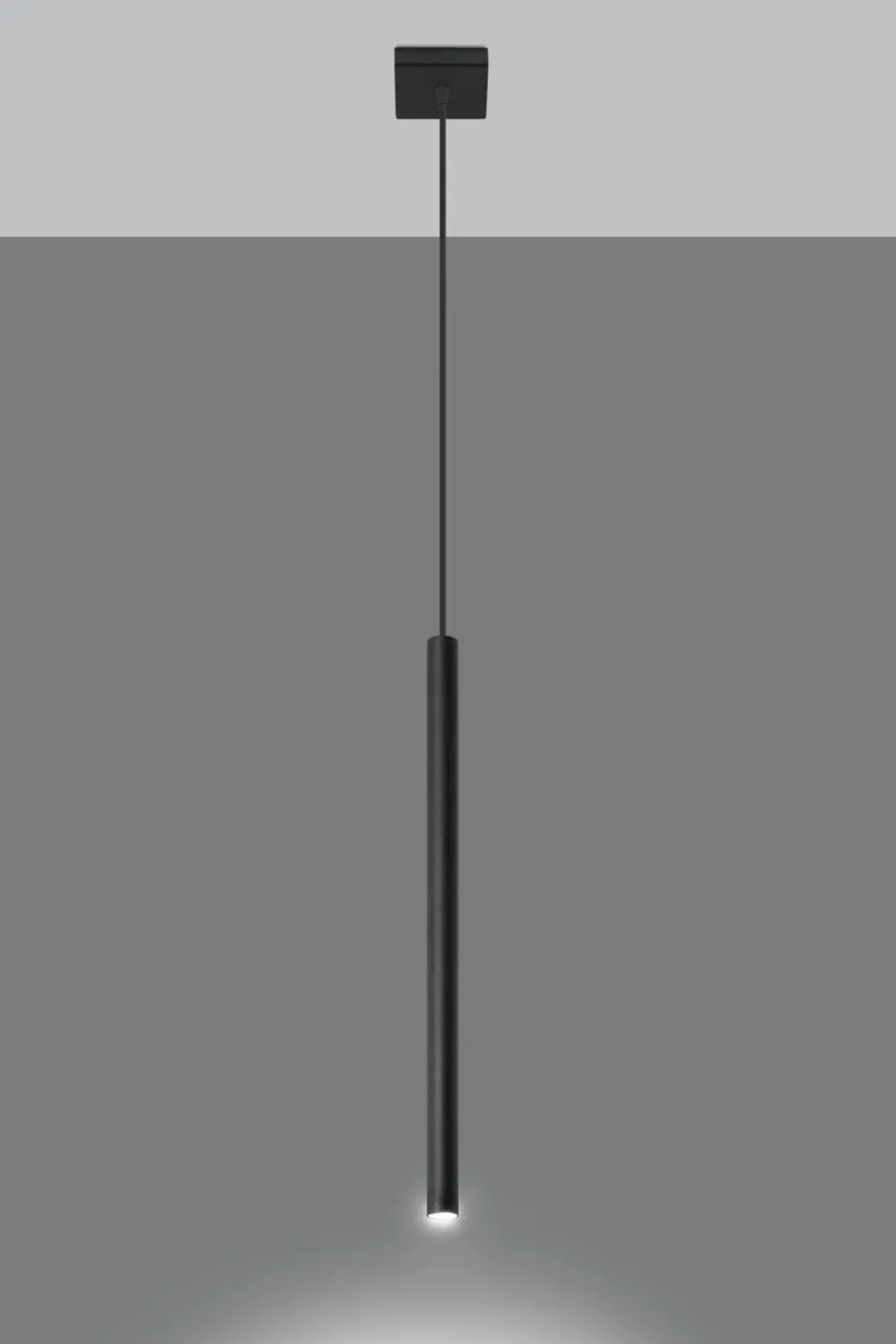 Sollux Pendelleuchte Schwarz Metall Ø2,5cm schmal G9 PETERA< Esszimmer Lampen|Moderne Lampen