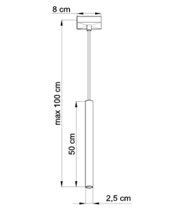 Sollux Pendelleuchte Schwarz Metall Ø2,5cm schmal G9 PETERA< Esszimmer Lampen|Moderne Lampen