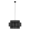 Hängelampen|Bürolampen*TK Lighting Pendelleuchte Schwarz Stoff Ø 50 cm H: max. 160 cm 3x E27