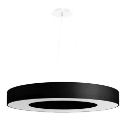 Sollux Pendelleuchte Schwarz Stoff Ø 70 cm rund 6x E27 Modern< Hängelampen|Esszimmer Lampen