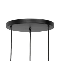 Giovanni Battista Pendelleuchte Schwarz Weiß 3-flammig E27 Ø 47,5 cm ADRIAN< Hängelampen|Lampen Aus Aller Welt