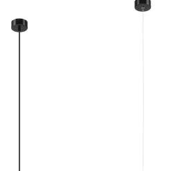 Lamkur Pendelleuchte Schwarz Weiß länglich Glas Metall 2x G9< Küchenlampen|Kugellampen