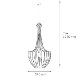 Hängelampen|Esszimmer Lampen*Nowodvorski Pendelleuchte Schwarz Wohnzimmer Lampe JULIUS