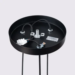 Hängelampen|Bürolampen*Sollux Pendelleuchte Schwarz 3x GU10 schmal Ø 19,5 cm Alu Modern