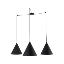 Hängelampen|Esszimmer Lampen*TK Lighting Pendelleuchte Schwarz XXL verstellbar 3-flammig E27 CODY