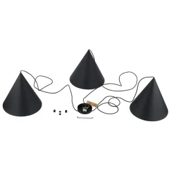 Hängelampen|Esszimmer Lampen*TK Lighting Pendelleuchte Schwarz XXL verstellbar 3-flammig E27 CODY