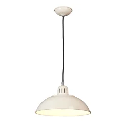 Elstead Pendelleuchte SECRETER Creme Ø30cm Bauhaus Lampe< Hängelampen|Esszimmer Lampen