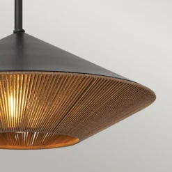 Elstead Pendelleuchte Seil Metall Ø 38,1 cm H: max. 137,8 cm< Hängelampen|Esszimmer Lampen