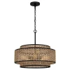 Elstead Pendelleuchte Seil Metall D: 50,8 cm H: max. 233,3 cm Boho< Hängelampen|Wohnzimmerlampen