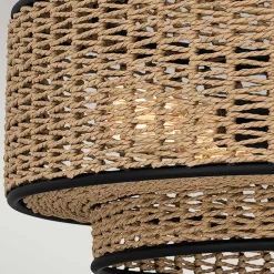 Elstead Pendelleuchte Seil Metall D: 50,8 cm H: max. 233,3 cm Boho< Hängelampen|Wohnzimmerlampen