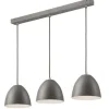 Lamkur Pendelleuchte Silber Metall 3-flmg Retro Esstisch< Hängelampen|Esszimmer Lampen