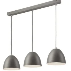 Lamkur Pendelleuchte Silber Metall 3-flmg Retro Esstisch< Hängelampen|Esszimmer Lampen