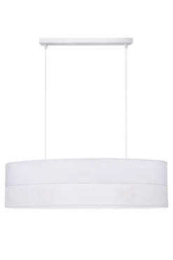 Belis Pendelleuchte Stoff blendarm in Weiß 2-flammig wohnlich< Hängelampen|Bürolampen