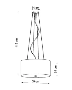 Sollux Pendelleuchte Stoff Glas Ø 50 cm Schwarz blendarm rund< Hängelampen|Esszimmer Lampen