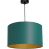 Luminex Pendelleuchte Stoff Metall Petrol Gold Ø40 cm gemütlich< Hängelampen|Bürolampen
