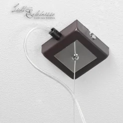 Luminex Pendelleuchte Stoffschirm Braun Chrom E27< Hängelampen|Esszimmer Lampen