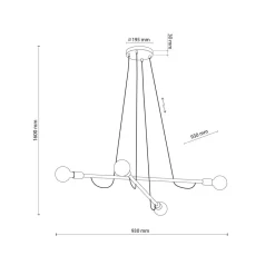 Hängelampen|Esszimmer Lampen*TK Lighting Pendelleuchte verstellbar Holz Metall L: 93 cm 4x E27
