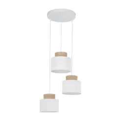 TK Lighting Pendelleuchte verstellbar Stoff Jute H: max. 1,1 m 3x E27< Hängelampen|Bürolampen