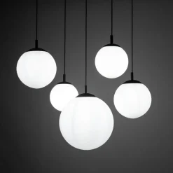 Hängelampen|Esszimmer Lampen*TK Lighting Pendelleuchte verstellbar B: max. 4 m Glas Metall 5x E27