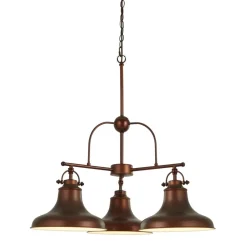 Hängelampen|Esszimmer Lampen*Searchlight Pendelleuchte Vintage Ø 63 cm 3-flammig E27 Braun