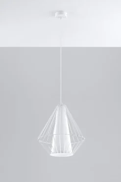 Sollux Pendelleuchte Weiß Ø 28 cm E27 Doppelschirm NASHIRA< Hängelampen|Esszimmer Lampen