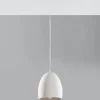 Hängelampen|Keramiklampen*Sollux Pendelleuchte Weiß Ø 30 cm Keramik bemalbar E27 TEVEL