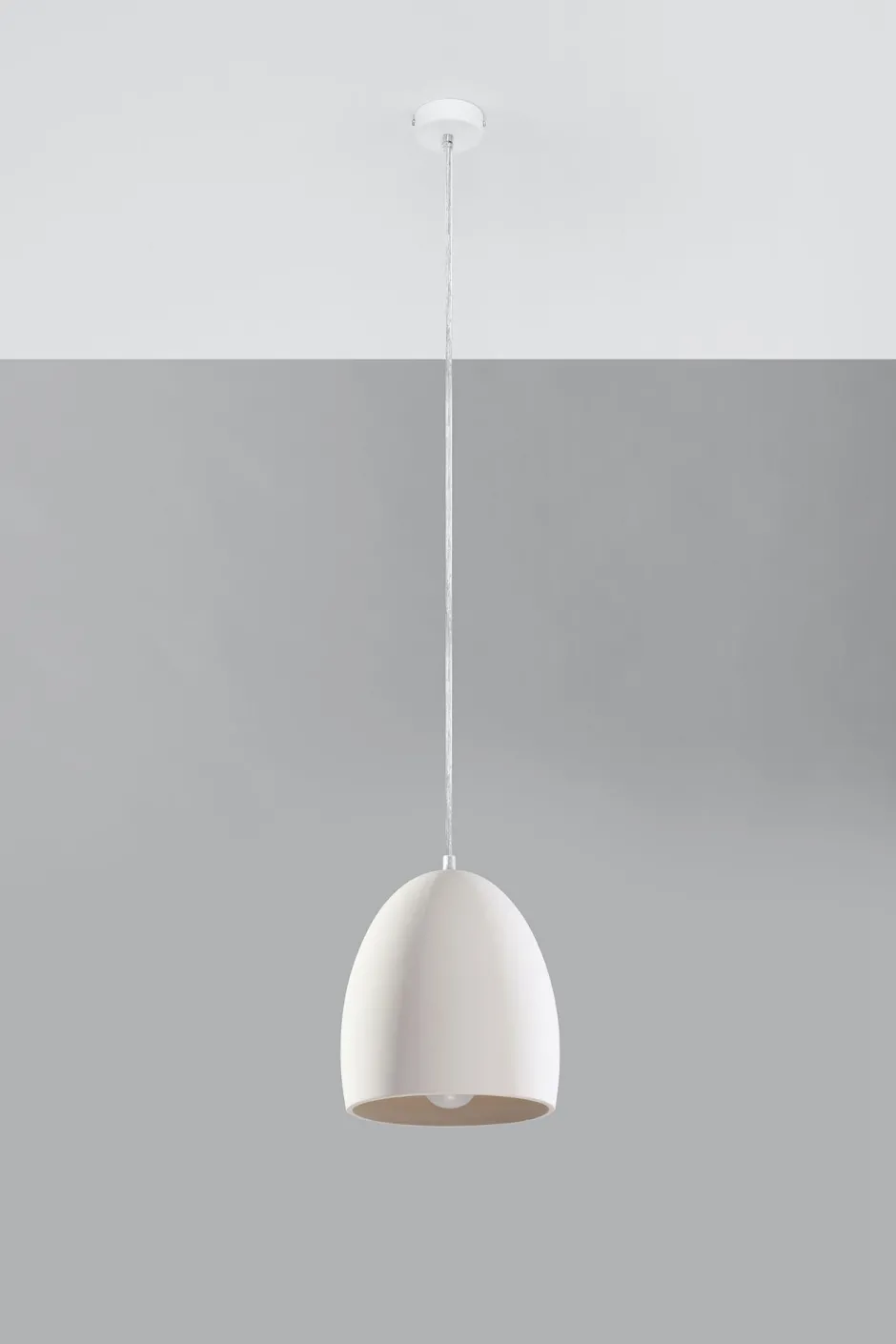 Hängelampen|Keramiklampen*Sollux Pendelleuchte Weiß Ø 30 cm Keramik bemalbar E27 TEVEL