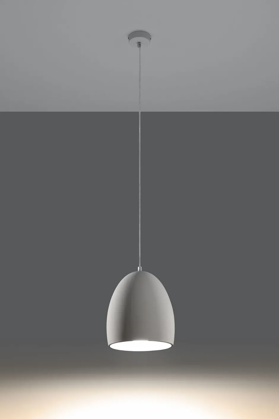 Hängelampen|Keramiklampen*Sollux Pendelleuchte Weiß Ø 30 cm Keramik bemalbar E27 TEVEL